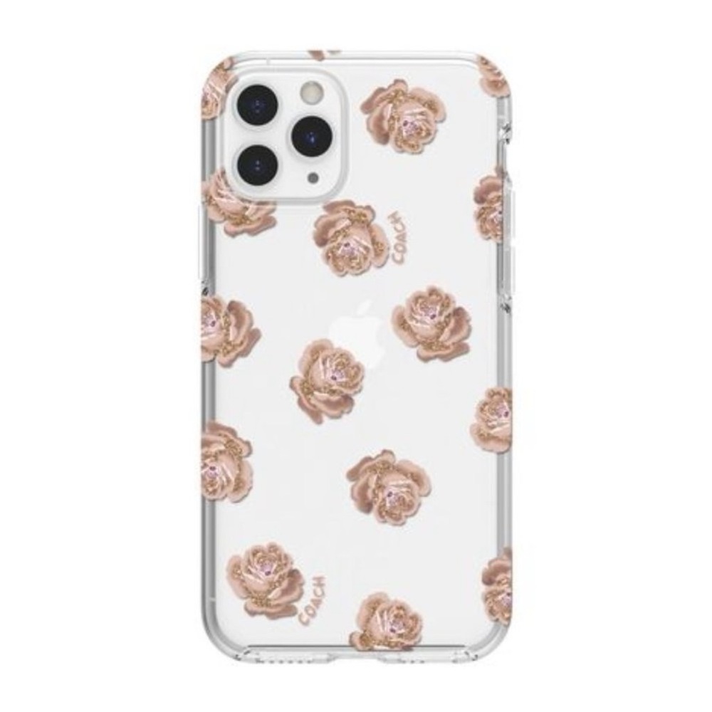 COACH iPhone 11 Glitter Pink Peony Floral Case